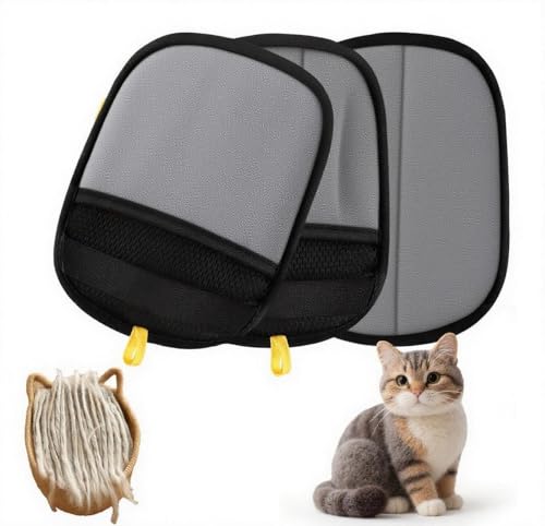 Aiwojiujiu Pro 2025 Fünf-Finger-Tierhaarentfernungshandschuhe - Fortschrittliches Tierhaarentfernungswerkzeug für Hunde & Katzen (Grau, L) von Aiwojiujiu
