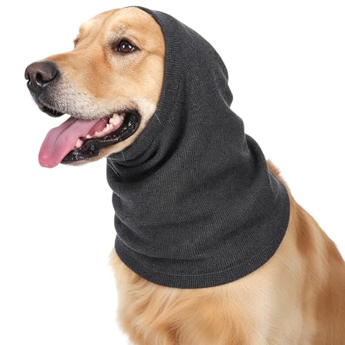 Warme Ohrenschützer für den Winter, beruhigender Hunde-Kapuzenpullover, Geräuschschutz, Haustier-Angstlinderung, Kopfbedeckung und Ohrenschutz, Beruhigungsband für Hunde und Katzen, zum Trocknen mit von Aiyorse