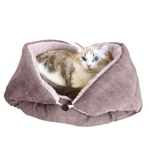 Aizuoni Haustierbetten für Katzen,Großkatzenbett | Faltbares und atmungsaktives Katzenkissen - Waschbares Schlafversteck, Haustiersofas für den Innenbereich, warme Hundehütte für Winter-Haustiere zum Aizuoni Haustierbetten für Katzen,Großkatzenbett | Faltbares und atmungsaktives Katzenkissen - Waschbares Schlafversteck, Haustiersofas für den Innenbereich, warme Hundehütte für Winter-Haustiere zum von Aizuoni