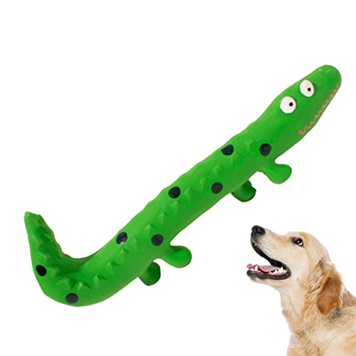 Aizuoni Hundespielzeug Quietschend - Kauspielzeug für Welpen in Eidechsenform,Bissfestes Quietschspielzeug für Haustiere, interaktives Trainingsspielzeug für kleine, mittlere und große Rassen von Aizuoni