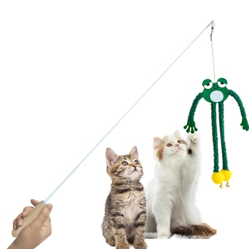 Aizuoni Interaktives Katzenspielzeug, Katzenspielzeug,Kreatives und lustiges Katzentierspielzeug - Katzen-Teaser-Charmer, interaktives Katzenspielzeug, Zauberstab, kreatives Katzentierspielzeug für von Aizuoni