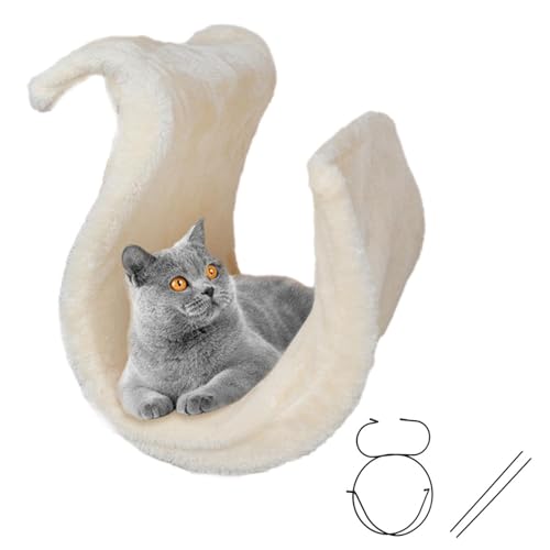 Aizuoni Katzen-Hängematte, kabellose Katzen-Hängematte | Weiche, Faltbare Bettstange mit Behang | Kabellose, warme Fleece-Korbwiegen-Hängematte für Schranktüren, Stuhllehnen, Leisten Aizuoni Katzen-Hängematte, kabellose Katzen-Hängematte | Weiche, Faltbare Bettstange mit Behang | Kabellose, warme Fleece-Korbwiegen-Hängematte für Schranktüren, Stuhllehnen, Leisten von Aizuoni