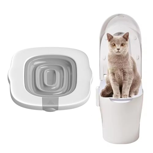 Aizuoni Katzen-Toilettentrainer-Set, Töpfchen-Trainer-Katzentoilette,Kleines tragbares Auto-Toiletten-Trainingssystem - Kitten Potty Train System, Rutschfester Toiletten-Katzenklo-Trainer, um Ihrer von Aizuoni