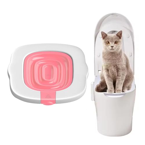 Aizuoni Katzen-Toilettentrainer-Set, Töpfchen-Trainer-Katzentoilette,Tragbare Katzentoilette für das Training - Wiederverwendbares Kätzchen-Töpfchen-Zugsystem, Rutschfester von Aizuoni