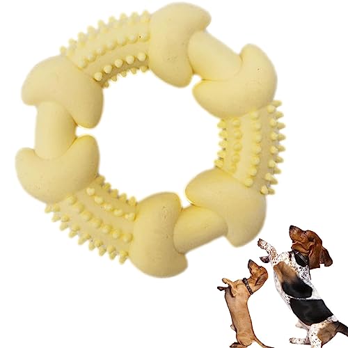 Aizuoni Kauringspielzeug für Hunde | TPR-Kauspielzeug,Milchgeschmack Haustier-Ringspielzeug, langlebiges, sicheres Haustier-Unterhaltungs-Kauspielzeug von Aizuoni