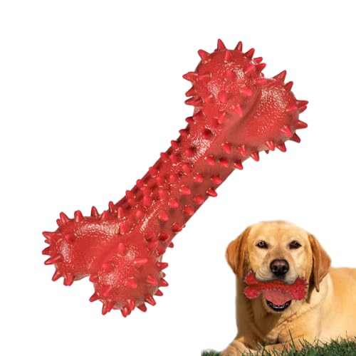 Aizuoni Kauspielzeug für Hunde | Stacheliges Knochenspielzeug für Hunde aus Gummi,Weiches Welpenspielzeug, Apportierspielzeug zum Zahnen für Haustiere, Mundgesundheit, energieverbrauchend von Aizuoni