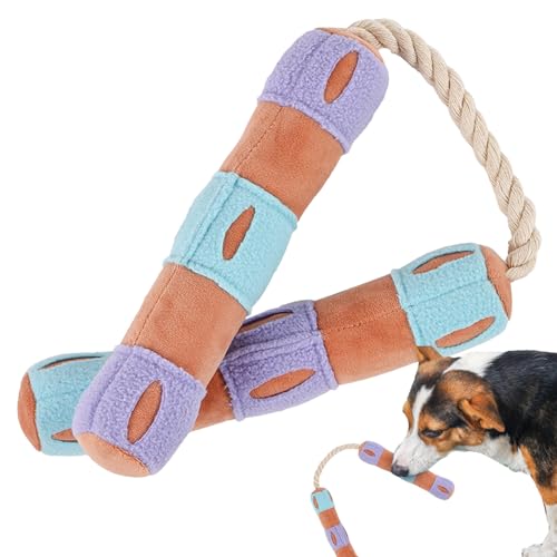 Aizuoni Quietschendes Hundespielzeug, Quietschendes Plüschspielzeug für Hunde - Quietschendes interaktives Spielzeug für Haustiere,Weiches Haustierspielzeug für kleine, mittelgroße und große Hunde, von Aizuoni