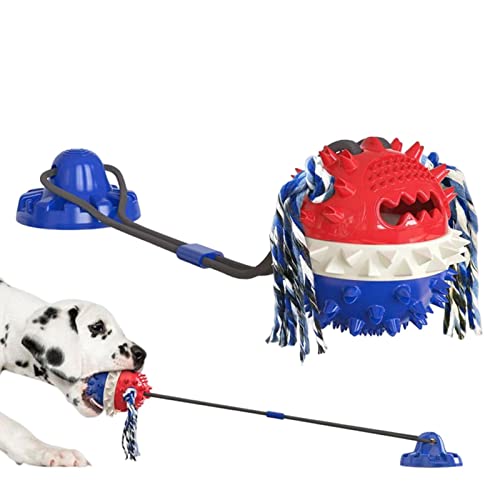 Aizuoni Saugschlepper Spielzeug | Hund Kauball Tauziehen Spielzeug,Hündchen-Training Leckereien Kinderkrankheiten Seil Spielzeug für Langeweile, Hundepuzzle Leckereien Futterspender Ball von Aizuoni