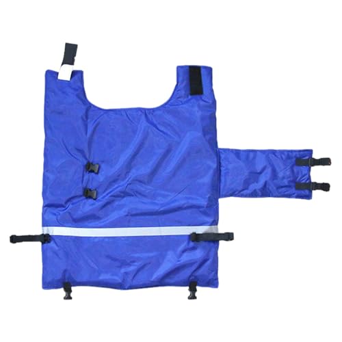 Aizuoni Schafdecke,wasserdichte Viehschutzdecke, Weiche, Winddichte Wadenwärmerjacke Aus Oxford, Verdickter Blauer Wadenschoner-Wärmemantel Zum Schutz des Bauches von Aizuoni