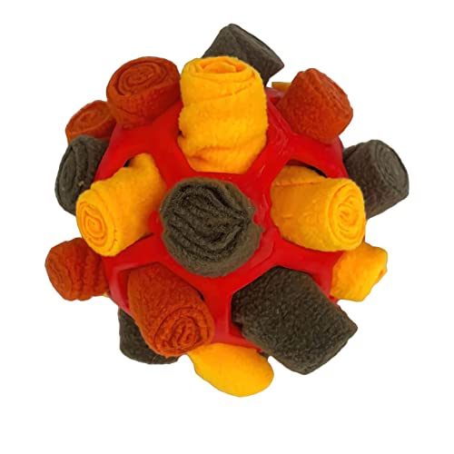 Aizuoni Schnüffelball Für Hunde, Pet Snuffle Ball Spielzeug, Tragbares Welpen- Tragbarer Schnüffelball Intelligenzspielzeug, Interaktive Hundespielzeug Für Kleine Mittelgroße Hunde Haustier von Aizuoni