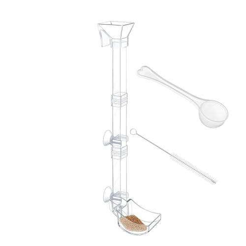 Aquarium Futterrohr Kit, Futter Aquarium-Futterrohr,-Futternapf-Set | Durchsichtiges Aquarium-Futterrohr-Tablett Und Futternapf-Set Für, Fische Und Schnecken von Aizuoni