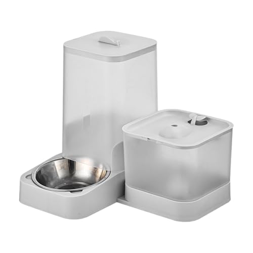 Automatischer Katzenfutterautomat,Automatischer Hunde-Futterautomat Mit Integriertem Wasserspender - Trinknapf Aus Edelstahl Und Vorratsbehälter Für Kleine Mittelgroße Und Große Tiere Automatischer Katzenfutterautomat,Automatischer Hunde-Futterautomat Mit Integriertem Wasserspender - Trinknapf Aus Edelstahl Und Vorratsbehälter Für Kleine Mittelgroße Und Große Tiere von Aizuoni