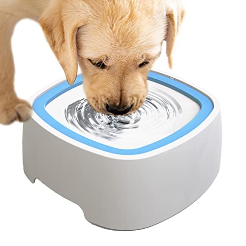 Bleiben Sie trocken Wassernapf für Hunde | Hundenapf für unordentliche Trinker 1,5 L - Anti-Rutsch-Fahrzeug getragener Haustier-Wassernapf für Hundekatzen-Haustier-Welpen Aizuoni von Aizuoni