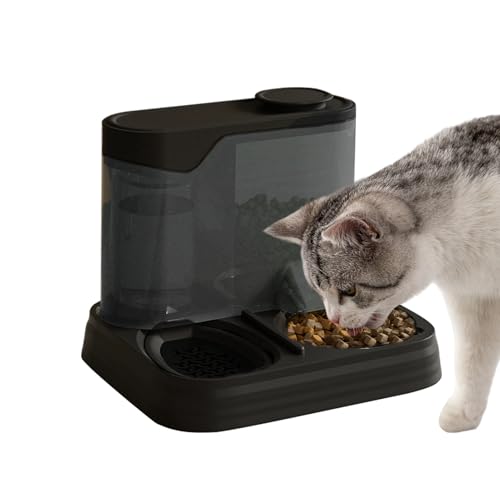 Hundenapf Wasserspender,Automatischer Futterautomat Für Katzen | Großvolumiger Fressnapf Für Wohnungskatzen Und Welpen von Aizuoni