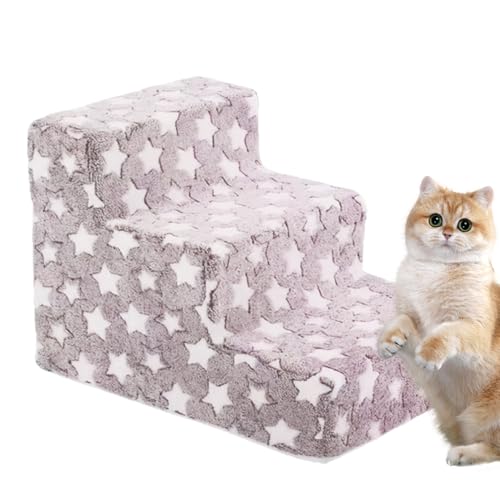 Hundetreppe Für Bett - 3 Stufen Hundetreppen für Kleine Katzen zum Klettern,Waschbare Ausbalancierte Tierrampe Entfernbare Katzentreppe Für Indoor Schlafzimmer Fensterbank Hundetreppe Für Bett - 3 Stufen Hundetreppen für Kleine Katzen zum Klettern,Waschbare Ausbalancierte Tierrampe Entfernbare Katzentreppe Für Indoor Schlafzimmer Fensterbank von Aizuoni