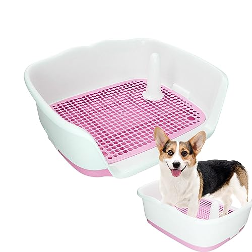Indoor-Hundetöpfchen - Abnehmbarer Toilettenpapierhalter für Hunde | Spritzschutz für Hundetöpfchen mit abnehmbarem Pfosten für kleine, mittelgroße Hunde, Katzen und Hasen Aizuoni von Aizuoni