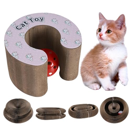 Katzenwirbel, Katzenliebling Katzenwirbel - Kratzspielzeug Mit Glockenball Und Katzenminze - Magische Orgel-Kratzmatte Zum Entspannen, Trainieren, Tiere, Tragbares Spielspielzeug Für Hauskatzen Katzenwirbel, Katzenliebling Katzenwirbel - Kratzspielzeug Mit Glockenball Und Katzenminze - Magische Orgel-Kratzmatte Zum Entspannen, Trainieren, Tiere, Tragbares Spielspielzeug Für Hauskatzen von Aizuoni
