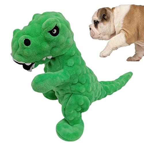 Quietschendes Dinosaurier-Hundespielzeug,Hund Kauspielzeug Grunzen Dinosaurier Sound Play | Langlebiges Plüsch-Dinosaurier-Quietscher-Hundewelpen-Kauspielzeug Lustiges süßes Hundespielzeug-Set Aizuoni von Aizuoni