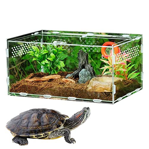 Reptilien-Terrarium,Transparente Reptilienzuchtbox | Terrarienkäfig Tank für Vogelspinne Skorpion Sling Asseln Wirbellose Insekten von Aizuoni