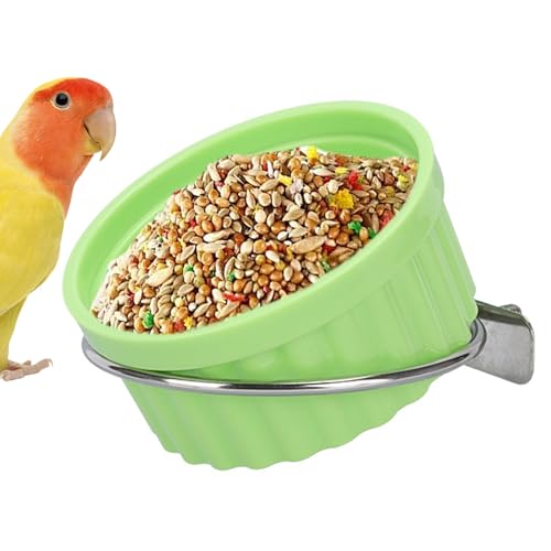 Vogelkäfig Wasser Spender | Vogelfutterspender Mit Futternapf & Automatischer Dispenser - Futternapf, Tränke und Behälter für Haustierzubehör, Käfigzubehör für Wellensittiche, Nymphensittiche, von Aizuoni
