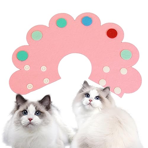 Weiches Erholungshalsband für Katzen | Verstellbarer Halsschutz zur Wundheilung - Tiergesundheitsbedarf für Katzen, Kätzchen, Welpen und Hunde Aizuoni von Aizuoni