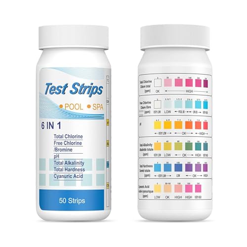 Ajuanbazha 100 Stück Multi Teststreifen, 5-in-1 Wassertester für Ph, Chlor, Alkalinität, Wasserhärte und Cyanursäure, Ideal für Pools, Aquarien und Trinkwasser Ajuanbazha 100 Stück Multi Teststreifen, 5-in-1 Wassertester für Ph, Chlor, Alkalinität, Wasserhärte und Cyanursäure, Ideal für Pools, Aquarien und Trinkwasser von Ajuanbazha
