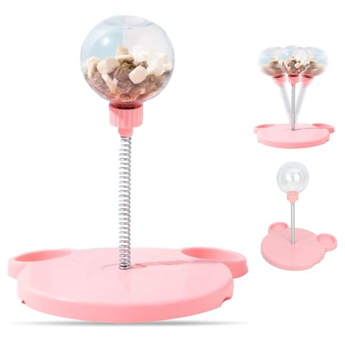 Ajuanbazha Wackelndes Leckerli Spielzeug, Interaktiver Futterball, Intelligenzspielzeug zur Förderung Gesunder Essgewohnheiten, Snackball (Rosa) von Ajuanbazha