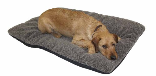 AKAH Hundebett Decke Faserpelz braun mit Thermofüllung XXL 100x120 cm von Akah