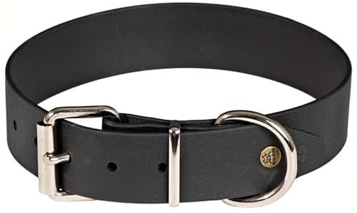 Akah BioThane® Halsband Hundehalsband witterungsbeständig und wasserfest, reißfest bis 450 Kg für Jagdhunde braun oder schwarz von oefele.de (50 cm, Braun) von Akah