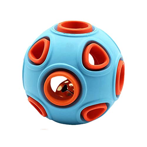 Akemaio Elastic Dog Ball Toy Bissbeständiger Hund Ball mit Glocke Gummi Bälle Hundespielzeug Ball Pet Play Ball Für Hunde Bisssicher Hund Spielzeug Ball von Akemaio