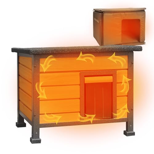 Akinerri Katzenhaus aus Holz für drinnen und draußen, Metallrahmen für Winterwärme, mit wasserdichtem Asphaltdach, abnehmbarer Isolierung aus Baumwolle und abnehmbarer Bodenplatte, Katzenkäfig, 56,9 x Akinerri Katzenhaus aus Holz für drinnen und draußen, Metallrahmen für Winterwärme, mit wasserdichtem Asphaltdach, abnehmbarer Isolierung aus Baumwolle und abnehmbarer Bodenplatte, Katzenkäfig, 56,9 x von Akinerri