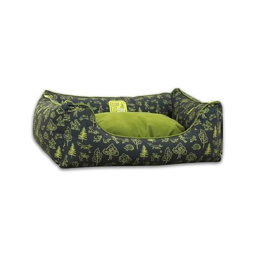 Akinu BÖHMERWALD Hundebett für Hunde - Waldgrün, 75 x 55 cm, Orthopädisches Hundebett, Waschbar, mit Antirutsch-Unterlage, Ideal für mittelgroße bis große Hunde Akinu BÖHMERWALD Hundebett für Hunde - Waldgrün, 75 x 55 cm, Orthopädisches Hundebett, Waschbar, mit Antirutsch-Unterlage, Ideal für mittelgroße bis große Hunde von Akinu