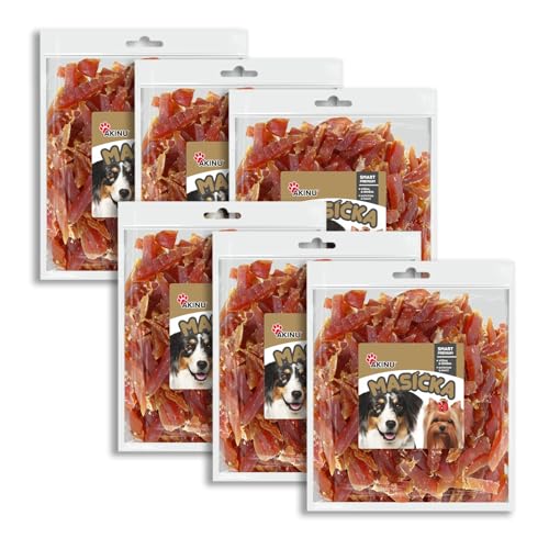 Akinu Hundeleckerli Hühnerstreifen – Getreidefreie Hunde Leckerlis für Training oder als Snack – 6er Pack (6 x 300 g) – Zarte Rezeptur, Natürliche Belohnung für Vitalität – Dog Treats Akinu Hundeleckerli Hühnerstreifen – Getreidefreie Hunde Leckerlis für Training oder als Snack – 6er Pack (6 x 300 g) – Zarte Rezeptur, Natürliche Belohnung für Vitalität – Dog Treats von Akinu