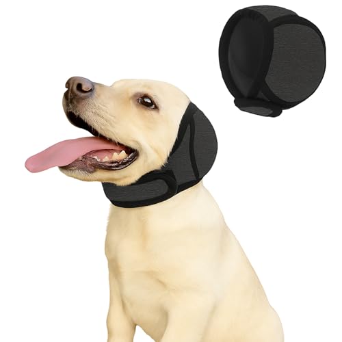 Beruhigender Hunde-Kapuzenpullover mit Ohrenschutz, geräuschreduzierender Angstwickel für Hunde, Haustierpflege, Kopfbedeckung für Donner, Feuerwerk und Baden (Grau, beruhigender Kapuzenpullover für von AkoSlale