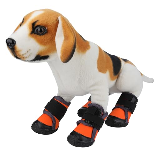 Akozon 4 Stück Modische Haustier-Welpenschuhe für Große Hunde, rutschfeste Outdoor-Sport-Kletterstiefel (rot, Multifunktionales Zubehör für den Heimgebrauch (90) von Akozon
