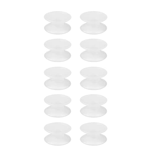Akozon 10 Stück Doppelseitige Silikon-Saugnäpfe für Glas-Aquarien von Akozon