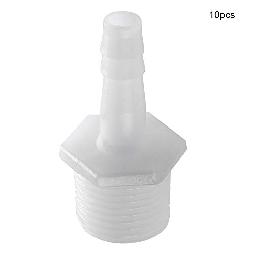 Akozon 10pcs Aquarium 1/2 "Gewinderohradapter Vielseitiger Fischtankluftpumpenverbindungen Schlauchanschlussanschluss (8 mm) von Akozon