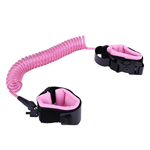 Akozon 2 5m Anti Lost Arms Leine mit Sicherheit Schlüsselschloss -Kabelbaum Armband Pink für Zuhause (Rosig) von Akozon