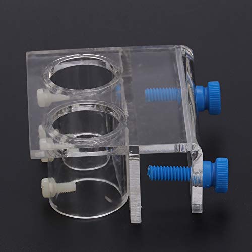Akozon Acryl-Aquarium-Schlauchhalter – Flexible Schlauchhalterung für Aquarien – Verstellbare und Langlebige Weiche Rohrklemme Zum Organisieren von Wasserleitungen (Doppelloch) von Akozon