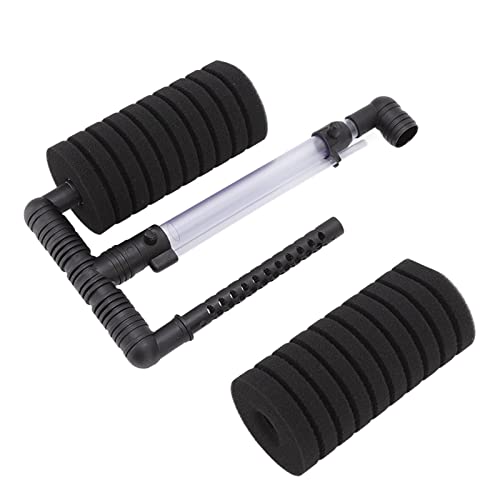 Akozon Aquarium-Schwammfilter, Leiser Doppel-Tauchschaumfilter für Süß- und Salzwasser-Aquarien, Professionelles Zubehör für den Einsatz Akozon Aquarium-Schwammfilter, Leiser Doppel-Tauchschaumfilter für Süß- und Salzwasser-Aquarien, Professionelles Zubehör für den Einsatz von Akozon