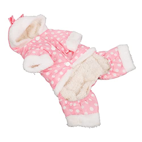 Akozon Dicke Winter-Haustierkleidung für Hunde – Elegante Gepunktete Daunenjacke – Warmer, Stilvoller Mantel für Kleine und Mittelgroße Rassen (XL) von Akozon