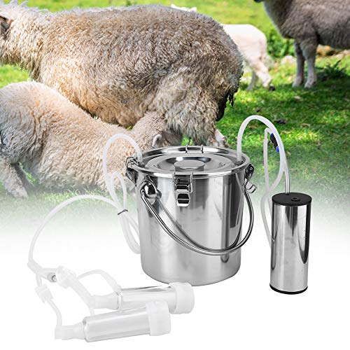 Akozon Elektrische Melkmaschine Melkset mit Direkter Saugpumpe 5L Elektrische Melkmaschine für Heimische Kühe und Ziegen Ziegenschaf mit Direktsaugpumpe ((für Schafe) (Europäische von Akozon