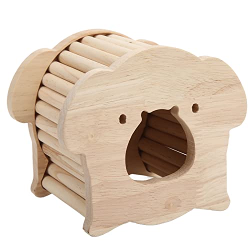Akozon Hamster-Holzhaus in Schweinekopfform, Hölzerne Hamsterhütte mit Lustiger Kletterleiter für Kleine Haustiere Akozon Hamster-Holzhaus in Schweinekopfform, Hölzerne Hamsterhütte mit Lustiger Kletterleiter für Kleine Haustiere von Akozon