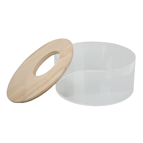 Akozon Hamster-Sandbadewanne, Kleine Runde Sandbox für Haustiere, Transparenter Acryl-Sandbadezimmer, Hamster-Sandbadewanne (27 x 19,5 x 19 cm) von Akozon