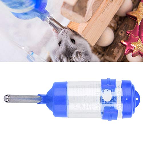 Akozon Hamster-Wasserflasche, Tropffrei, Kleiner Haustier-Wasserspender für Igel (Blau) von Akozon