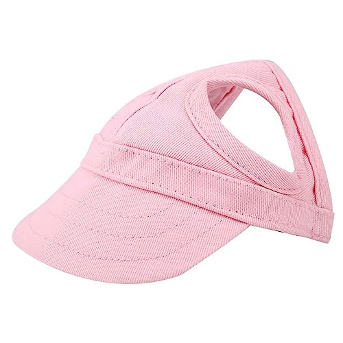 Akozon Haustier Hund Katze Baseball Outdoor Cap Sunbonnet Verstellbare Streifen Sommer Reise Sport Hut (Haustierhutpulver) von Akozon