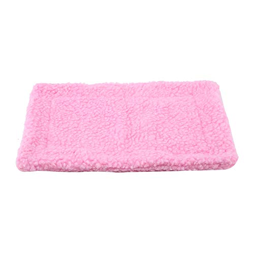 Akozon Hellbraune Igelbettmatte | Plüschkissen für Meerschweinchen, Hamster und Kleine Haustiere | Gemütliches und Bequemes Schlafpad für Winterwärme (Rosig) von Akozon