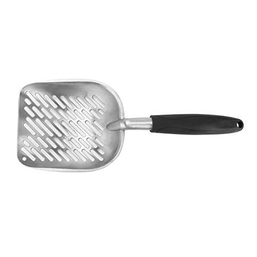 Akozon Katzenstreuschaufel, Aluminiumlegierung, Twill, Haustierstreu, Sandschaufel mit Griff für Katzentoilette, Professionelles Zubehör für den Einsatz Akozon Katzenstreuschaufel, Aluminiumlegierung, Twill, Haustierstreu, Sandschaufel mit Griff für Katzentoilette, Professionelles Zubehör für den Einsatz von Akozon