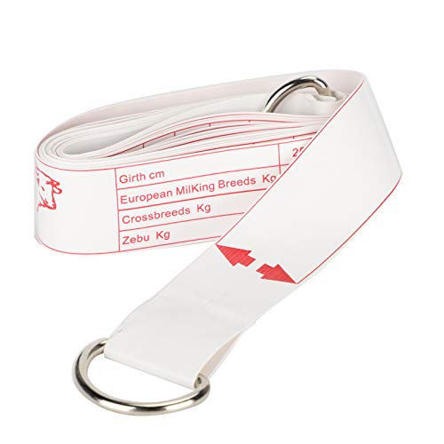 Akozon Maßband für Rinder, Kontrastlineal, Weiche Kuh-Messskala, Brustgewicht, Brustumfang, Körpermessung für Landwirtschaftliche Bedarfsartikel Akozon Maßband für Rinder, Kontrastlineal, Weiche Kuh-Messskala, Brustgewicht, Brustumfang, Körpermessung für Landwirtschaftliche Bedarfsartikel von Akozon