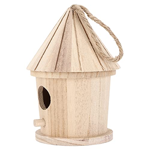 Akozon Titel: DIY Holz Runde Vogelhaus - Hängende Vogelhaus für Garten Im Freien - Umweltfreundliches Handwerk für und Vogelliebhaber Akozon Titel: DIY Holz Runde Vogelhaus - Hängende Vogelhaus für Garten Im Freien - Umweltfreundliches Handwerk für und Vogelliebhaber von Akozon